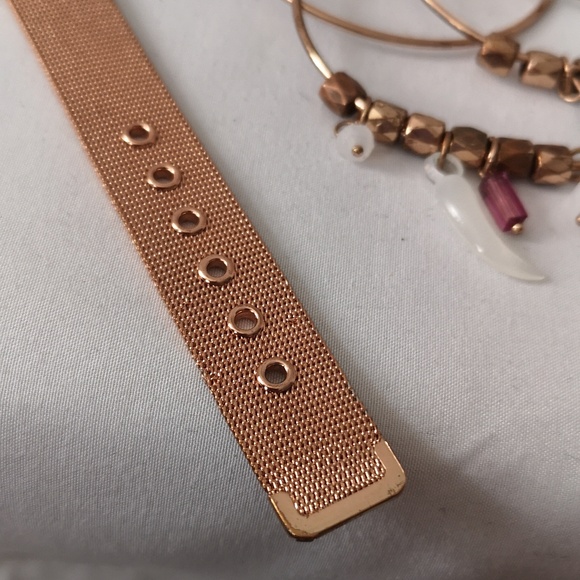 Jessica Carlyle Rose Gold Watch and Four Matching Bracelet Set in Box - Picture 5 of 8